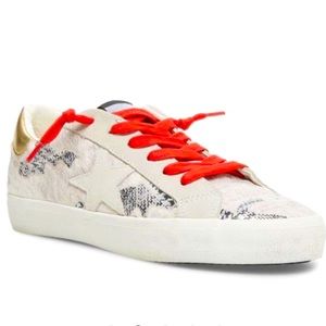 Steve Madden Philosophy white multi sneakers Sz 10